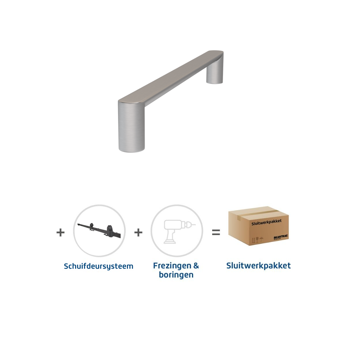 Sluitwerkpakketten met Deurgreep 20x300 Arc RVS